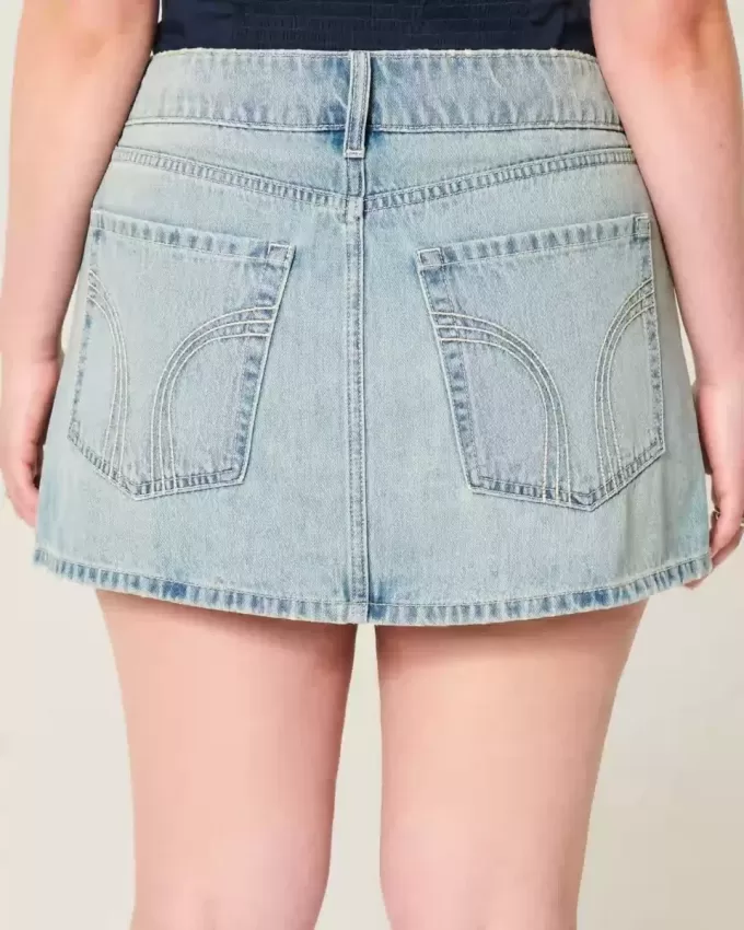 Low-Rise Denim Mini Skort Low-Rise Denim Mini Skort