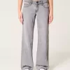 Low-Rise Grey Baggy Jeans