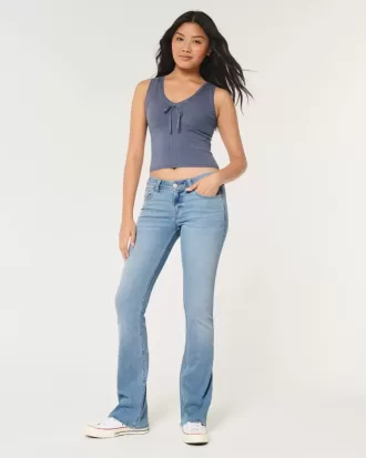 Low-Rise Light Wash Boot Jeans
