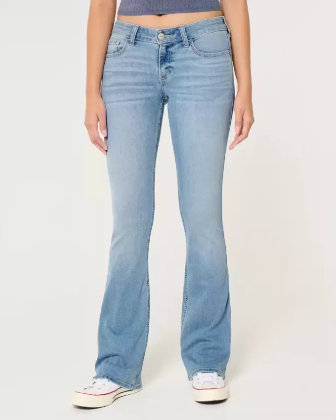Low-Rise Light Wash Boot Jeans