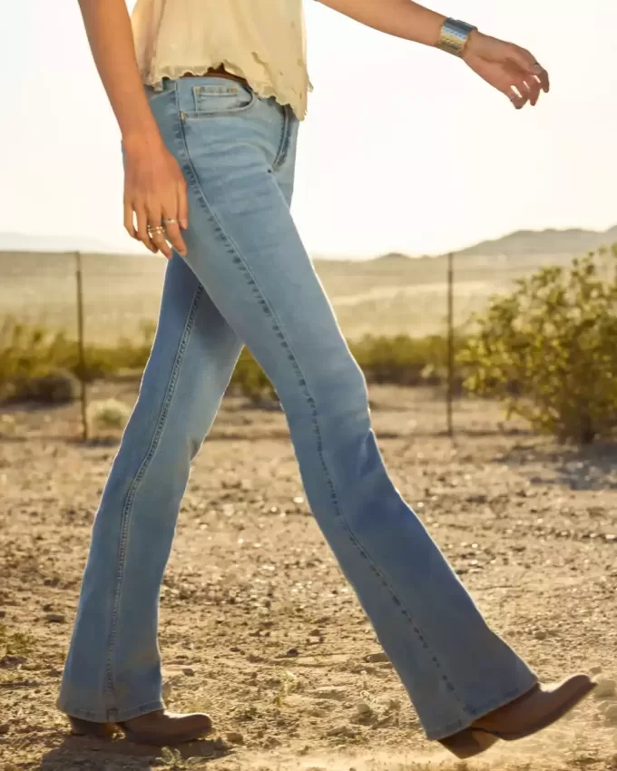 Low-Rise Light Wash Boot Jeans