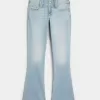 Low-Rise Light Wash Bootcut Jeans