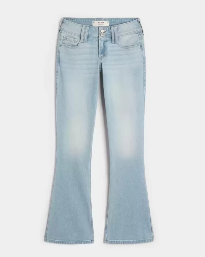 Low-Rise Light Wash Bootcut Jeans