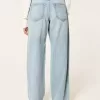 Low-Rise Light Wash Comfort Waistband Baggy Jeans