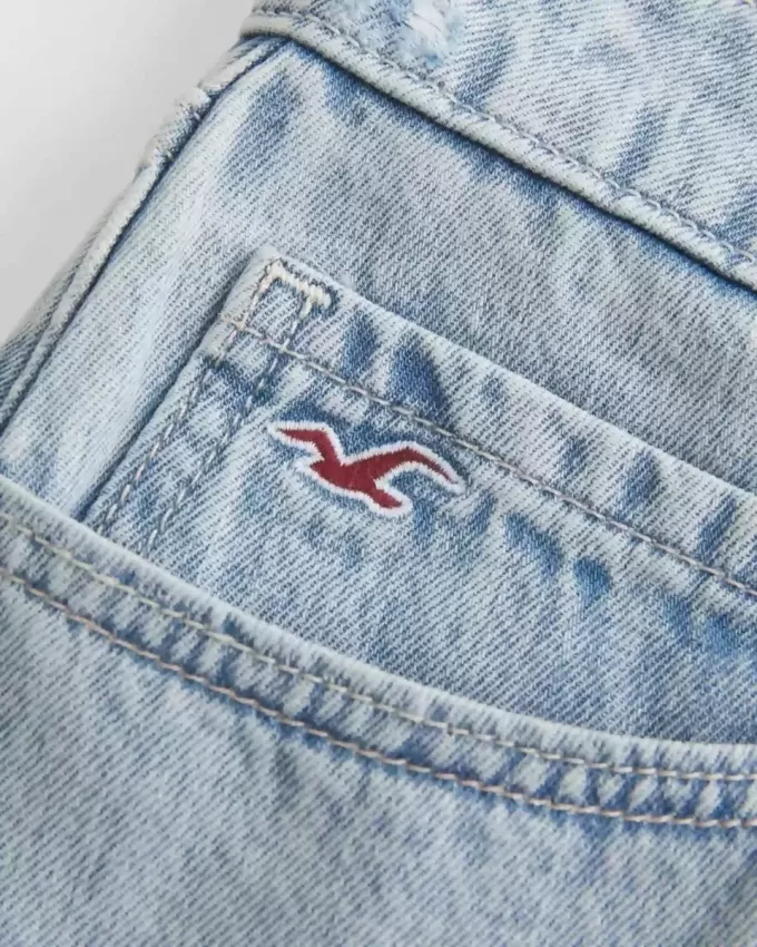 Low-Rise Light Wash Denim Mini Skort Low-Rise Light Wash Denim Mini Skort