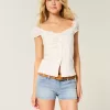 Low-Rise Light Wash Denim Shortie Shorts