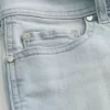 Low-Rise Light Wash Denim Shortie Shorts
