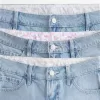 Low-Rise Medium Wash Baggy Denim Shorts 5″