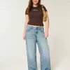 Low-Rise Medium Wash Baggy Jeans