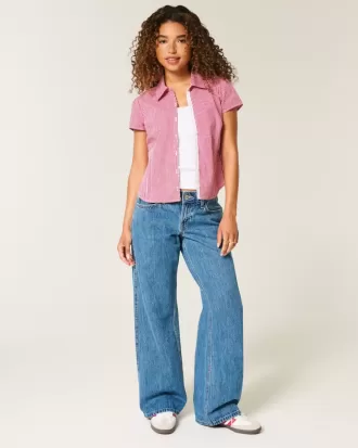 Low-Rise Medium Wash Baggy Jeans