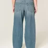 Low-Rise Medium Wash Baggy Jeans