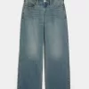 Low-Rise Medium Wash Baggy Jeans