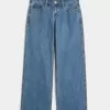 Low-Rise Medium Wash Baggy Jeans