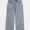 Low-Rise Medium Wash Baggy Jeans