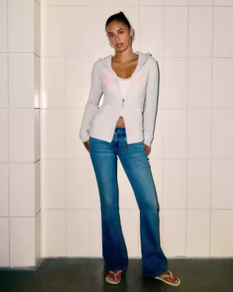 Low-Rise Medium Wash Bootcut Jeans