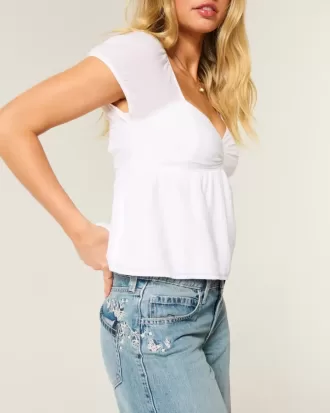 Low-Rise Medium Wash Butterfly Graphic Baggy Jeans