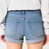 Low-Rise Medium Wash Denim Shortie Shorts
