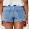 Low-Rise Medium Wash Denim Shortie Shorts Low-Rise Medium Wash Denim Shortie Shorts