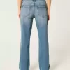 Low-Rise Medium Wash Relaxed Straight Jeans