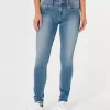 Low-Rise Medium Wash Super Skinny Jeans