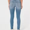 Low-Rise Medium Wash Super Skinny Jeans