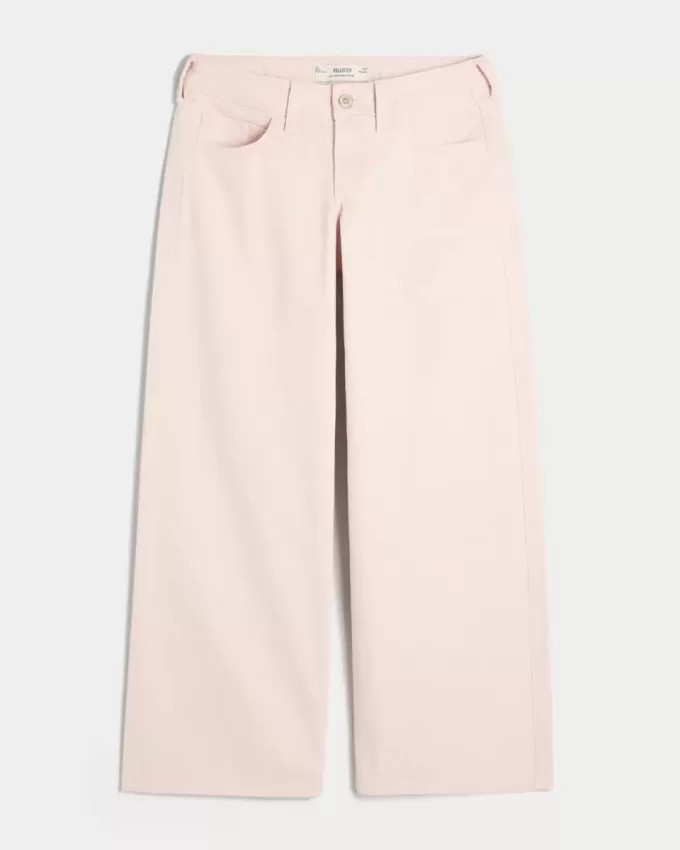 Low-Rise Pink Super Baggy Jeans