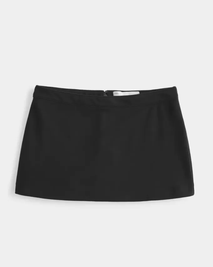 Low-Rise Ponte A-Line Mini Skort