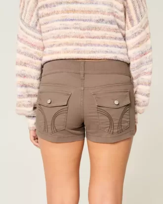 Low-Rise Poplin Shortie Shorts