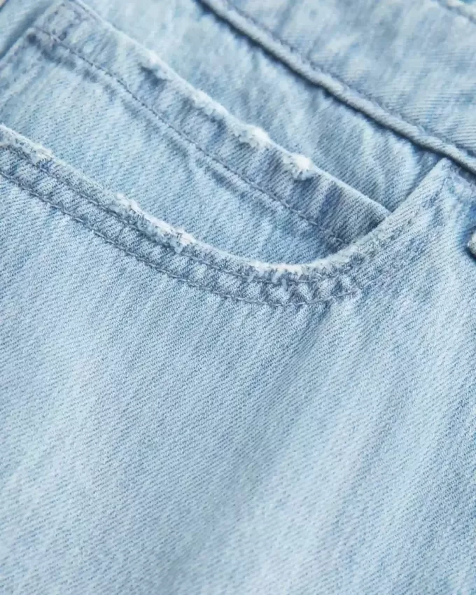 Low-Rise Railroad Stripe Denim Mini Skort