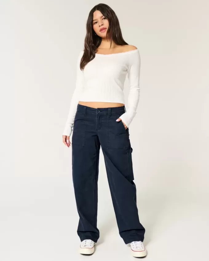 Low-Rise Tapered Baggy Carpenter Pants Low-Rise Tapered Baggy Carpenter Pants