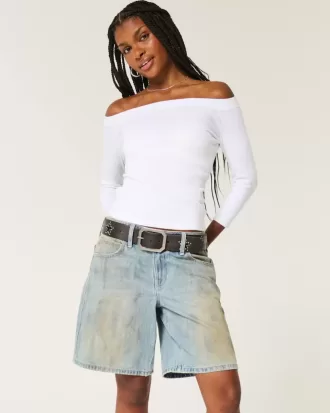 Low-Rise Tinted Mud Wash Baggy Jort