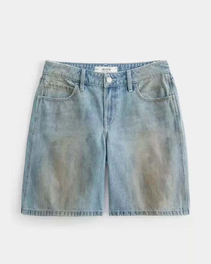 Low-Rise Tinted Mud Wash Baggy Jort