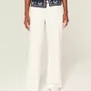 Low-Rise White Baggy Jeans