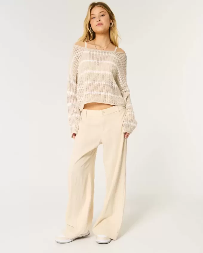 Low-Rise Wide-Leg Pants