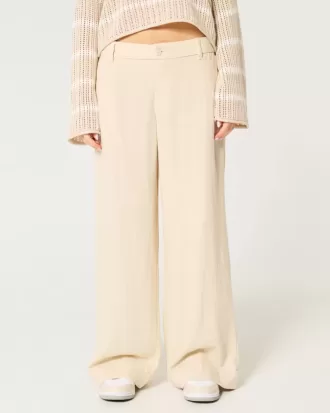 Low-Rise Wide-Leg Pants
