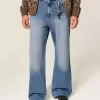 Medium Wash Baggy Bootcut Jeans