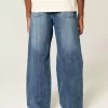 Medium Wash Baggy Bootcut Jeans