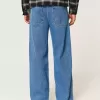 Medium Wash NYC Graphic Super Baggy Jeans Medium Wash NYC Graphic Super Baggy Jeans