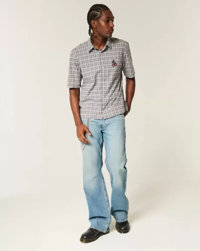 Medium Wash Relaxed Bootcut Jeans