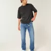 Medium Wash Slim Straight Jeans