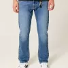 Medium Wash Slim Straight Jeans