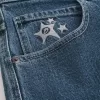 Medium Wash Star Graphic Skater Baggy Jeans