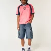 Medium Wash Super Baggy Denim Cargo Shorts