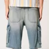 Medium Wash Super Baggy Denim Cargo Shorts Medium Wash Super Baggy Denim Cargo Shorts