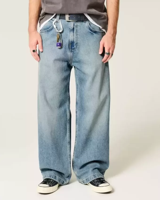 Medium Wash Super Baggy Jeans