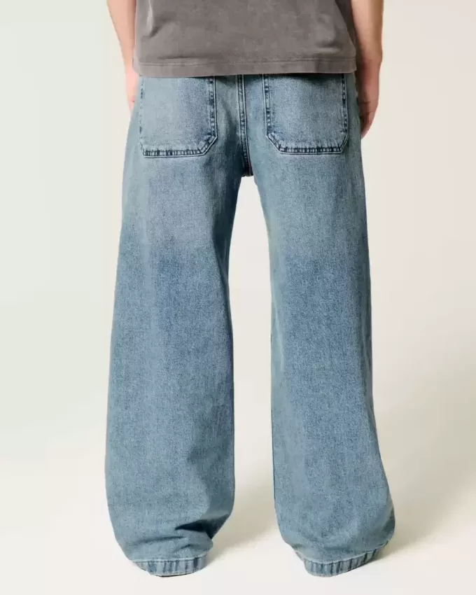 Medium Wash Super Baggy Jeans