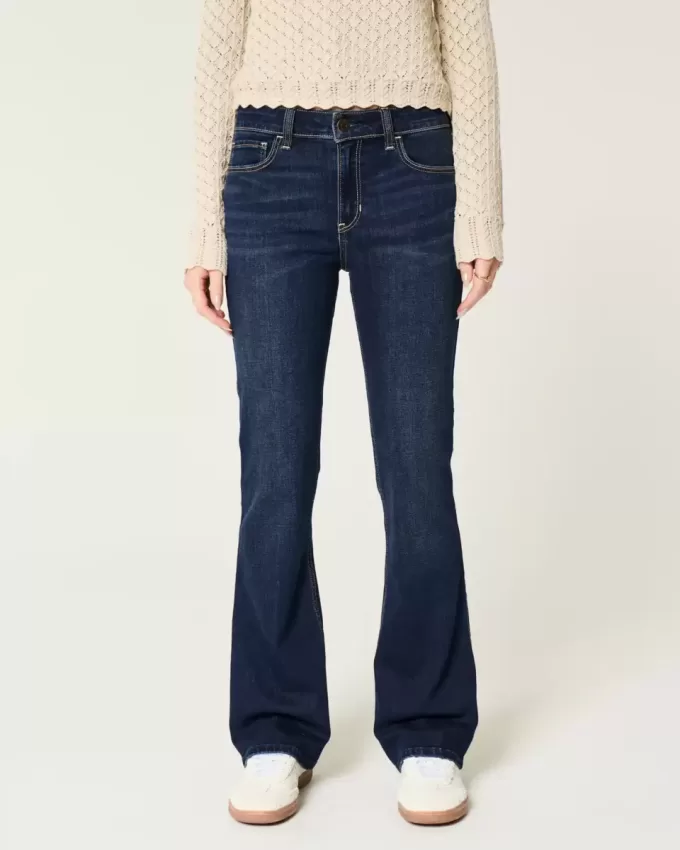 Mid-Rise Dark Wash Bootcut Jeans
