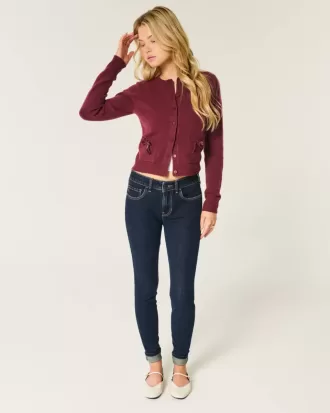 Mid-Rise Dark Wash Skinny Jeans