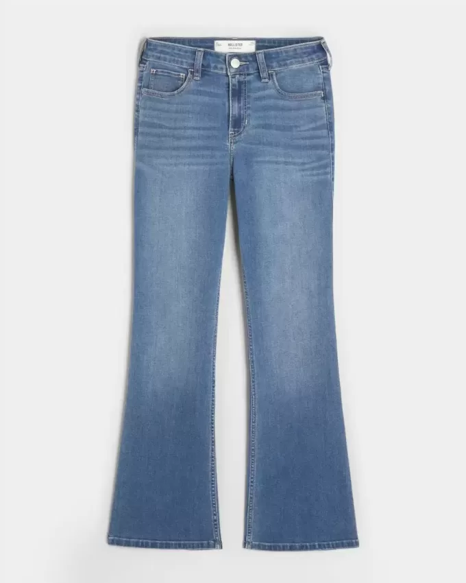 Mid-Rise Medium Wash Bootcut Jeans