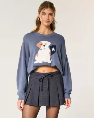 Mid-Rise Pleated Mini Skort